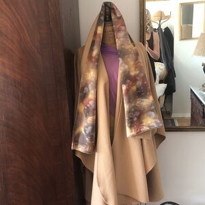100% wool and silk Tan Cape